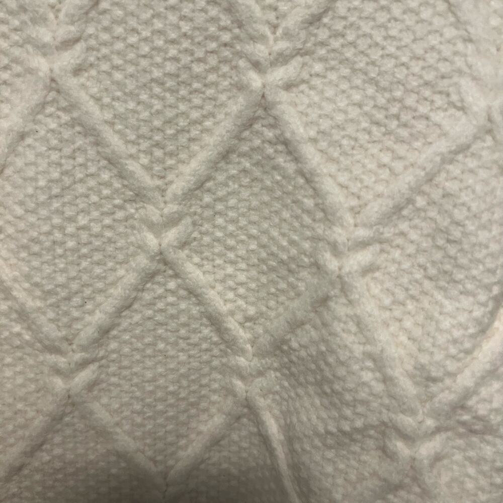 Old Navy Mock Neck Diamond Stitch Cable Knit Sweater Cream NWT Size Medium - Picture 10 of 10